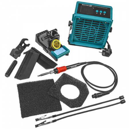 Паяльная станция с дымоуловителем МЕГЕОН 00348 купить по низкой цене | МАКСПРОФИТ