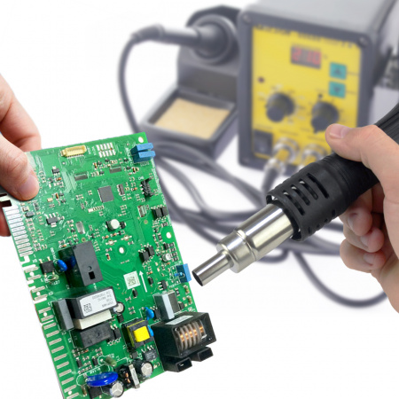 Паяльная станция 2 в 1 МЕГЕОН 00680 купить по низкой цене | МАКСПРОФИТ