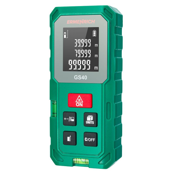 Лазерная рулетка Ermenrich Reel PLUS GS40, зеленый купить по низкой цене | МАКСПРОФИТ