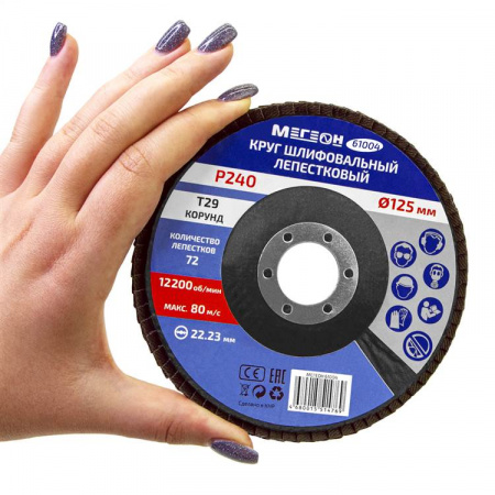 Круг шлифовальный лепестковый комплект МЕГЕОН 61004-10 купить по низкой цене | МАКСПРОФИТ